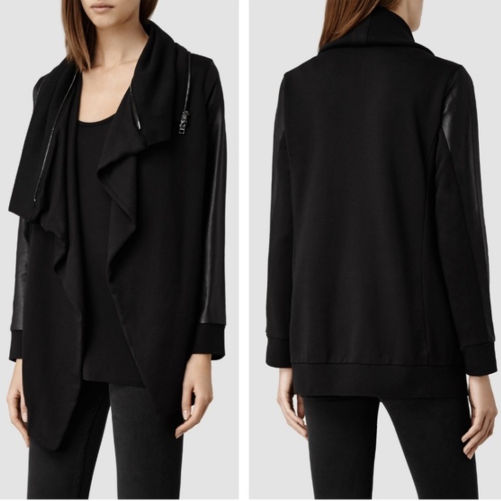 All Saints Dahlia Leath Jacket